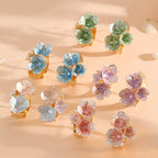 Boucles d'oreilles pour femme motif floral moderne