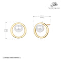 Boucles d'oreilles puces pour femme design perle moderne en argent sterling 925