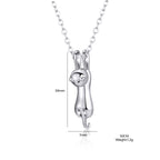 Collier pour femme avec charmant pendentif chat en métal de haute qualité