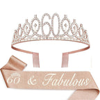 Couronne de princesse en cristal pour femme avec inscription 30 & Fabulous