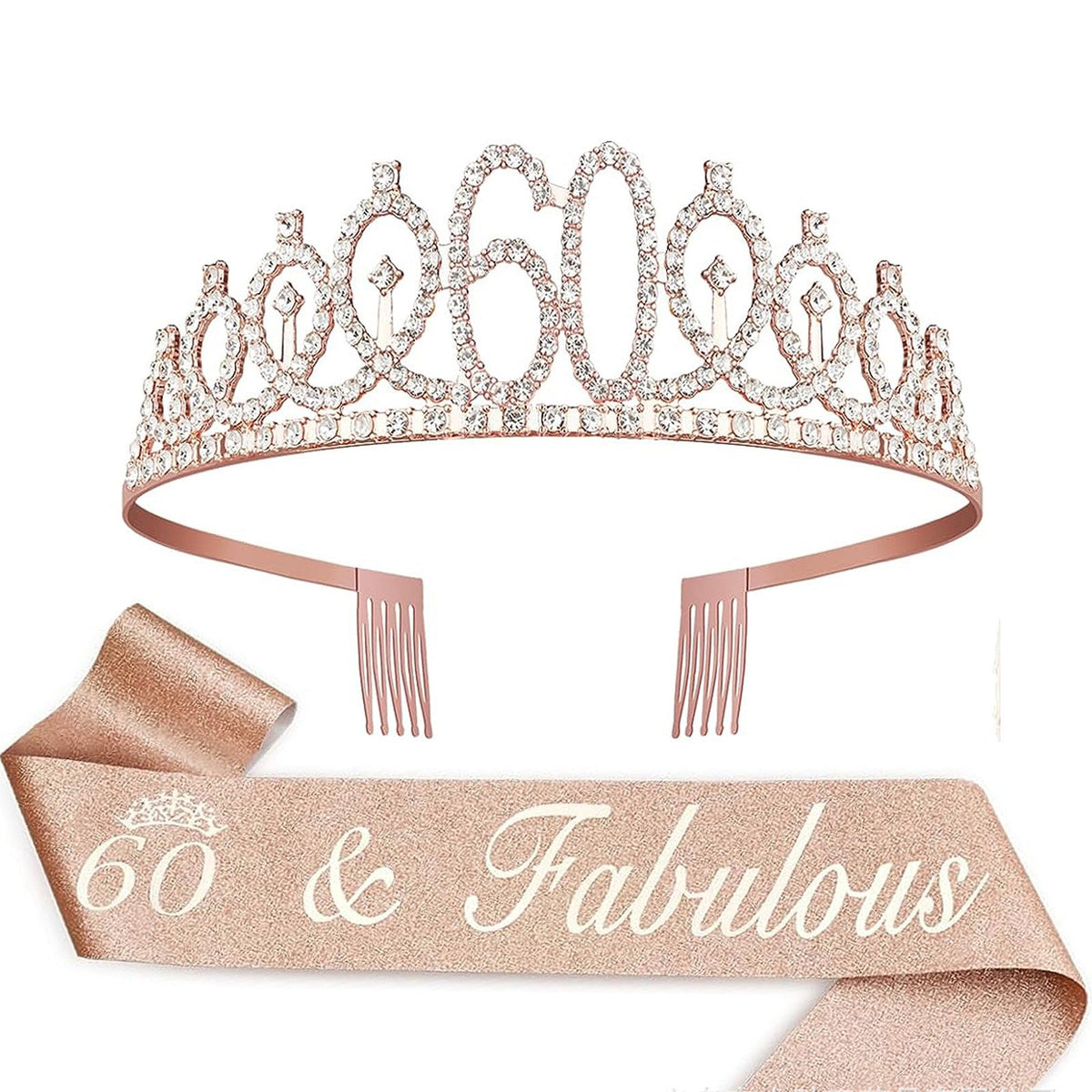 Couronne de princesse en cristal pour femme avec inscription 30 & Fabulous