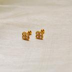 Boucles d'oreilles géométriques avec cristaux pour femme