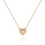 Collier pour femme avec pendentif cœur en cristal
