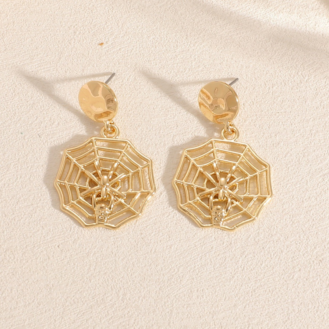 Boucles d'oreilles pendantes pour femme design araignée