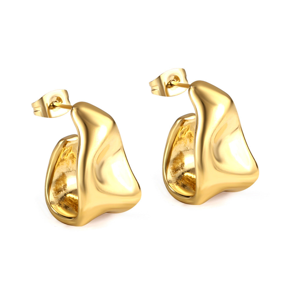 Boucles d'oreilles pendantes élégantes en acier inoxydable