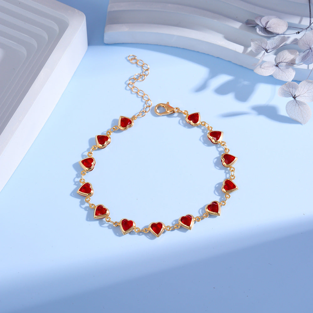 Bracelet avec breloque cœur