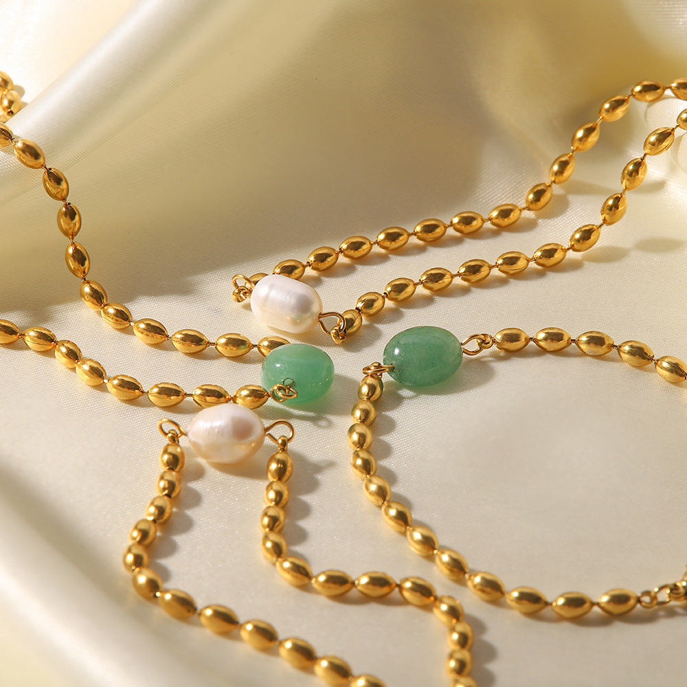 Collier pour femme avec bulles élégantes et pendentif perle unique