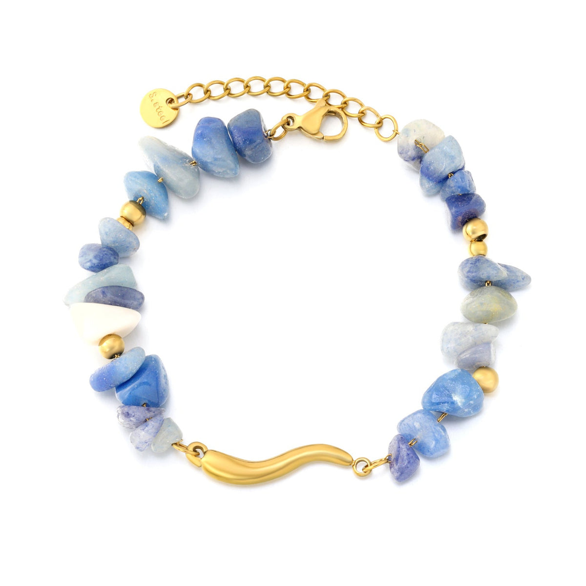 Bracelet pour femme avec pendentif cœur et design perlé luxueux