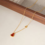 Collier pour femme avec pendentif cœur et chaîne fine