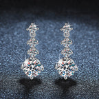 Vierstufige Zirkonia-Ohrhänger aus Sterlingsilber