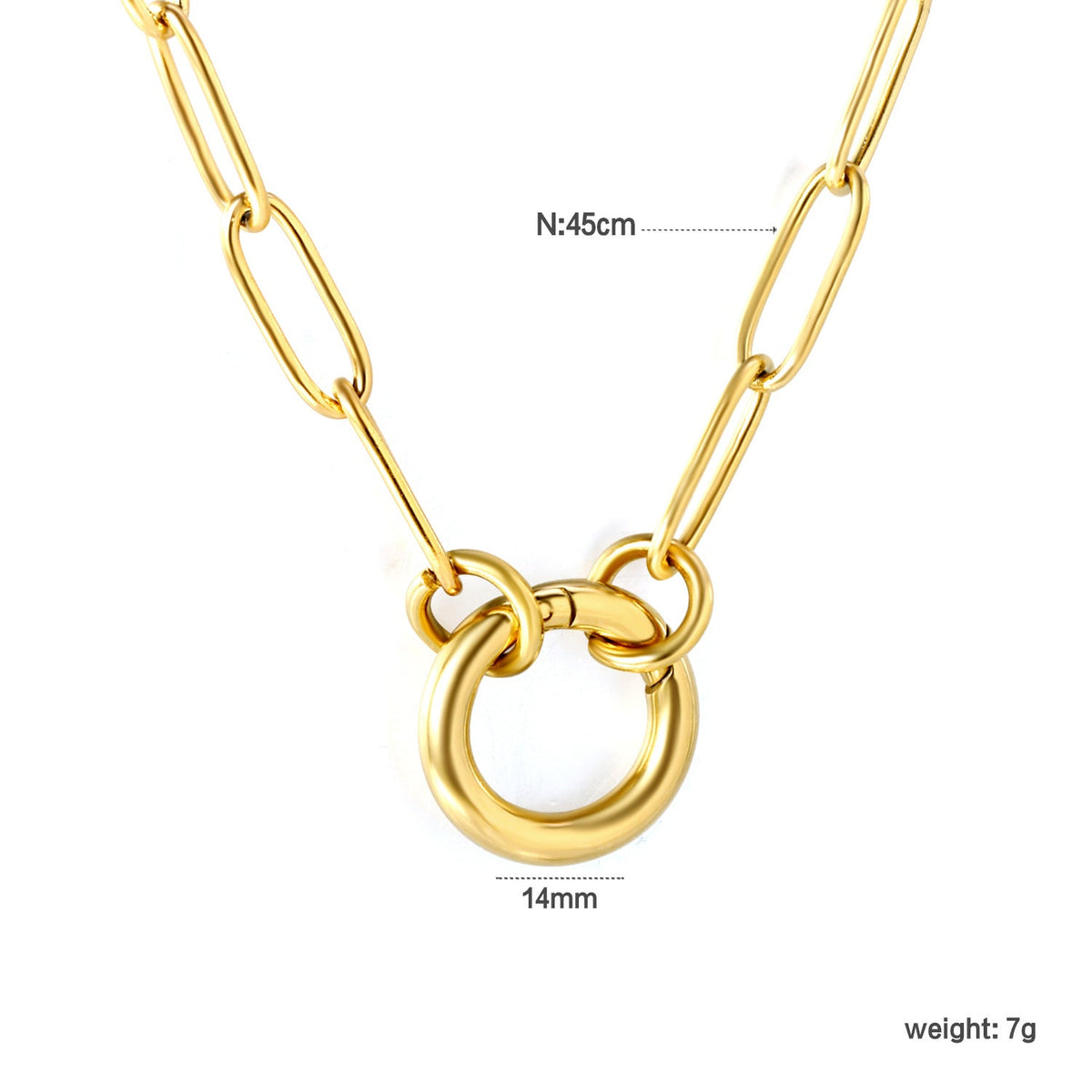 Collier pour femme avec pendentif cœur et fermoir réglable