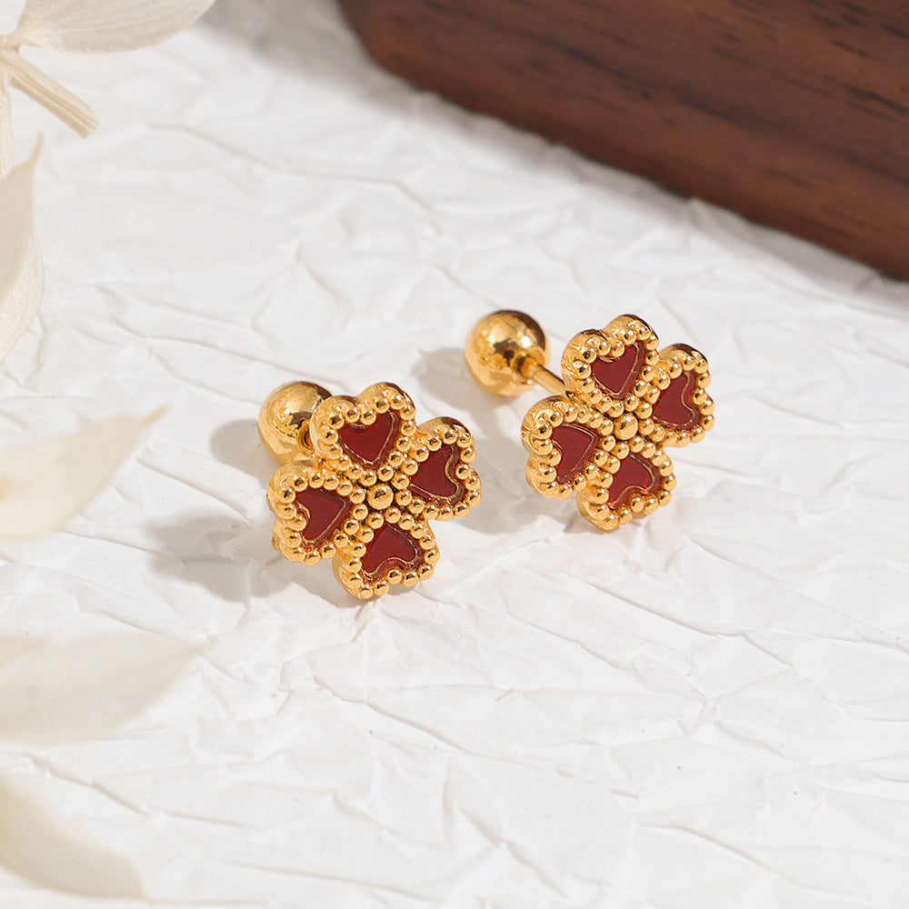 Boucles d'oreilles pour femmes motif fleurs