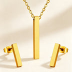 Parure de bijoux moderne pour femme en acier inoxydable