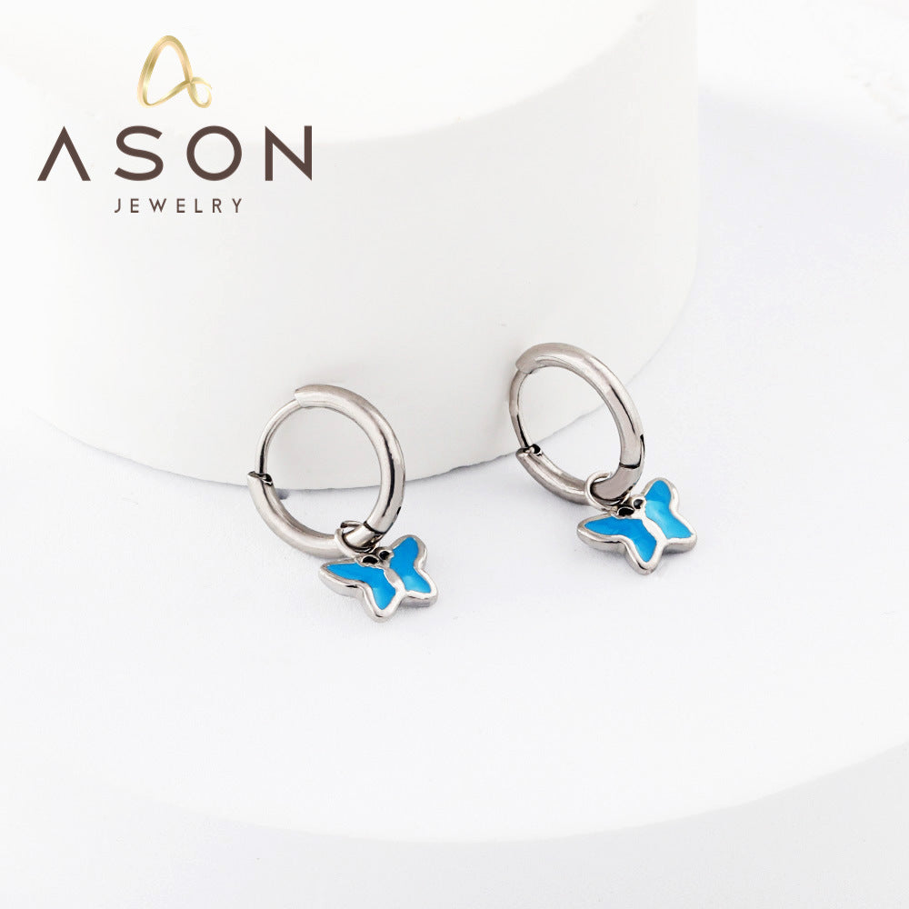 Boucles d'oreilles pendantes pour femme avec pendentifs arc-en-ciel