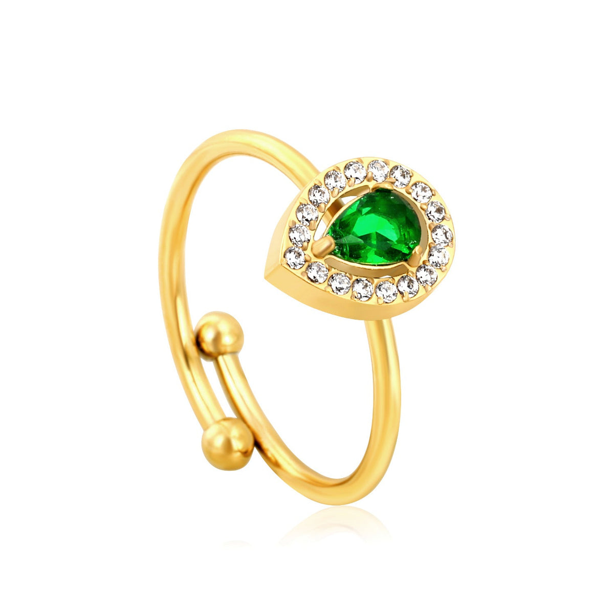 Bague ouverte pour femmes au design incurvé moderne et ajustable
