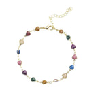 Chevillère à perles en forme de cœur
