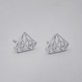 Clous d'oreilles géométriques en argent pour femme