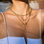 Collier pour femme avec pendentifs papillon et cœur en acier inoxydable