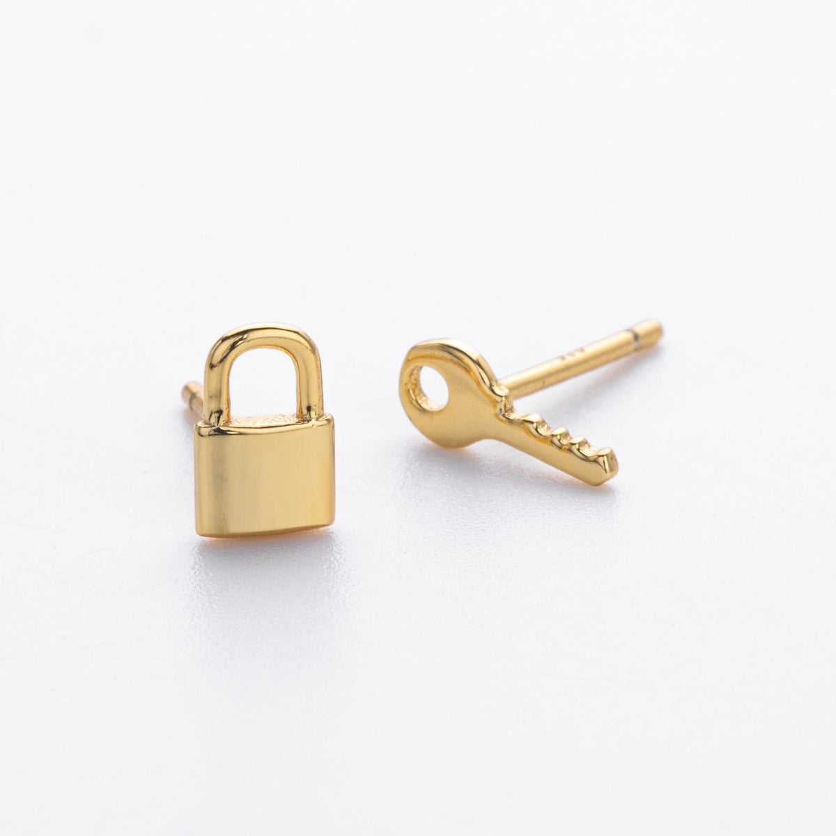 Boucles d'oreilles clé et cadenas pour femme