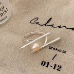 Bague perle minimaliste pour femme