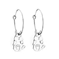 Boucles d'oreilles pendantes pour femme motif lapin