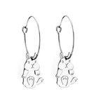 Boucles d'oreilles pendantes pour femme motif lapin