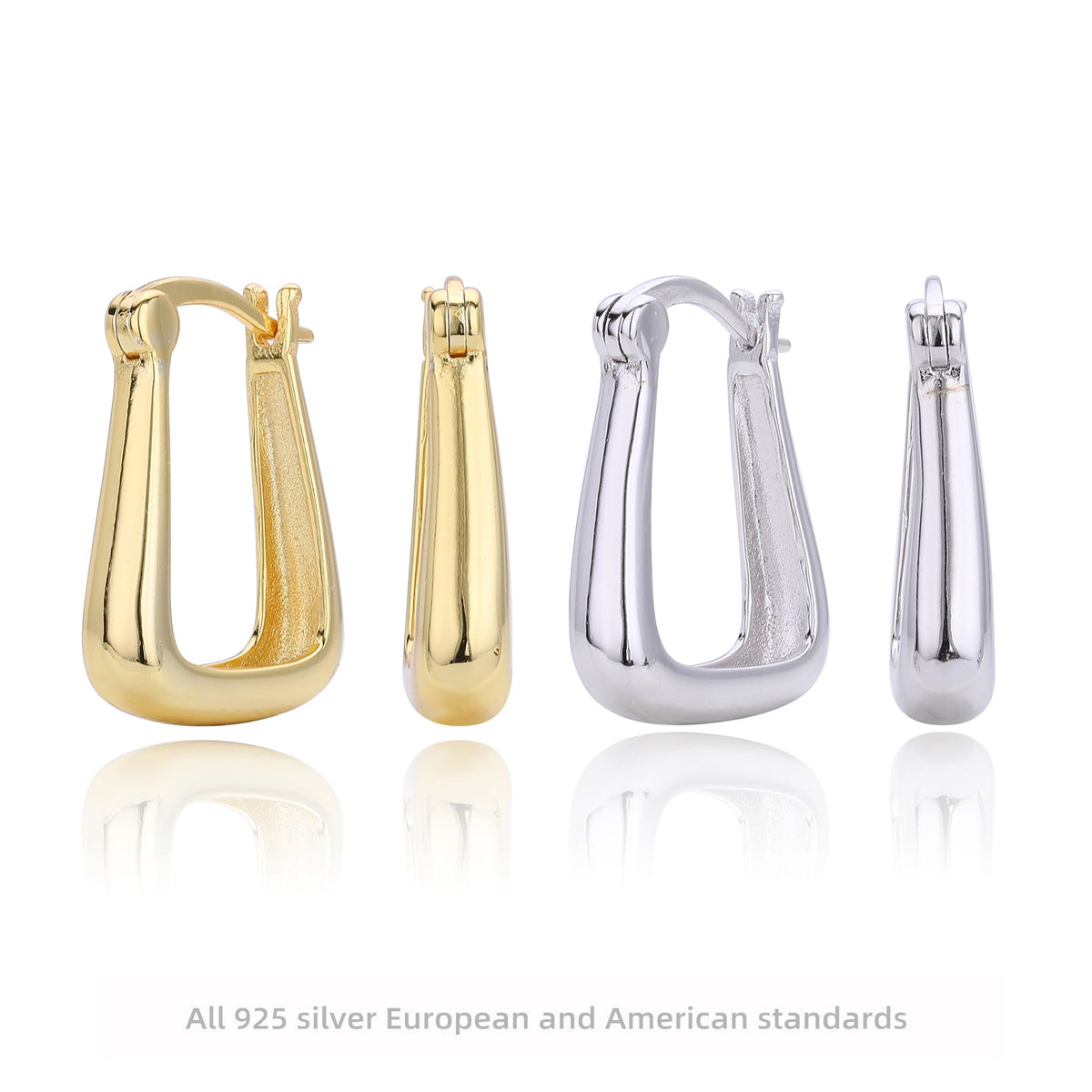 Damen Ohrhänger im modernen, minimalistischen Design aus 925 Sterling Silber