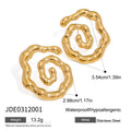 Boucles d'oreilles spirales en acier inoxydable pour femme