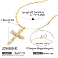 Collier pour femme avec pendentif croix en acier inoxydable