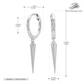 Boucles d'oreilles pendantes modernes en argent sterling 925