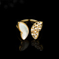 Bague statement pour femme avec perles et coquillage