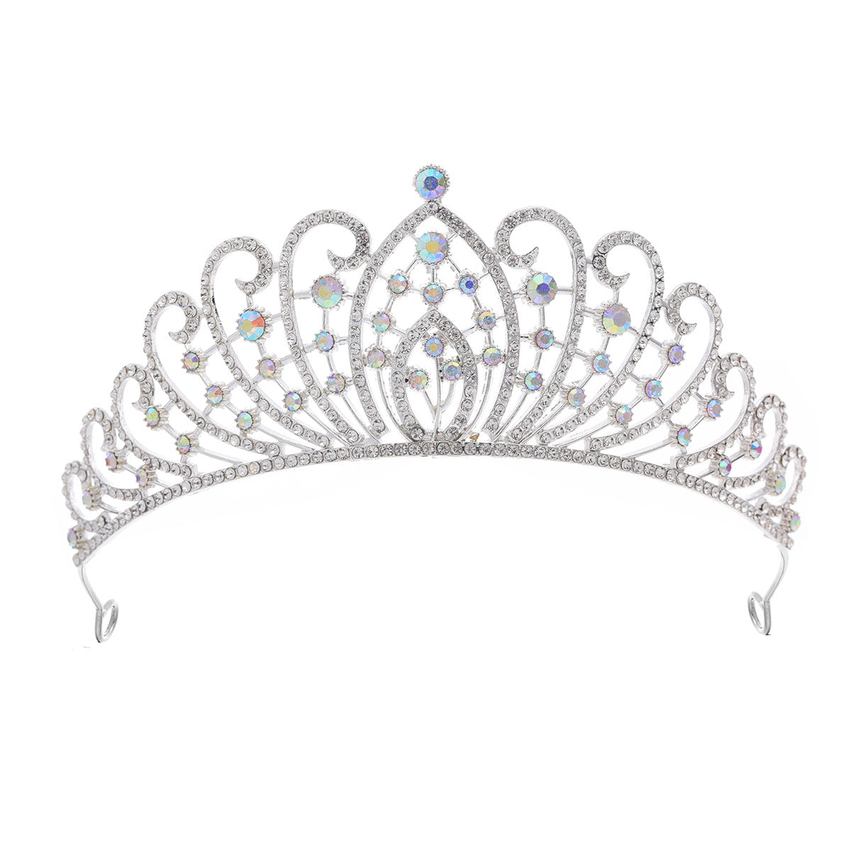 Diadème élégant en strass pour femme avec détails floraux