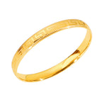Bracelet jonc gravé doré pour femme