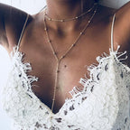 Collier lariat multicouche