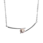 Collier pour femme avec perle et design minimaliste
