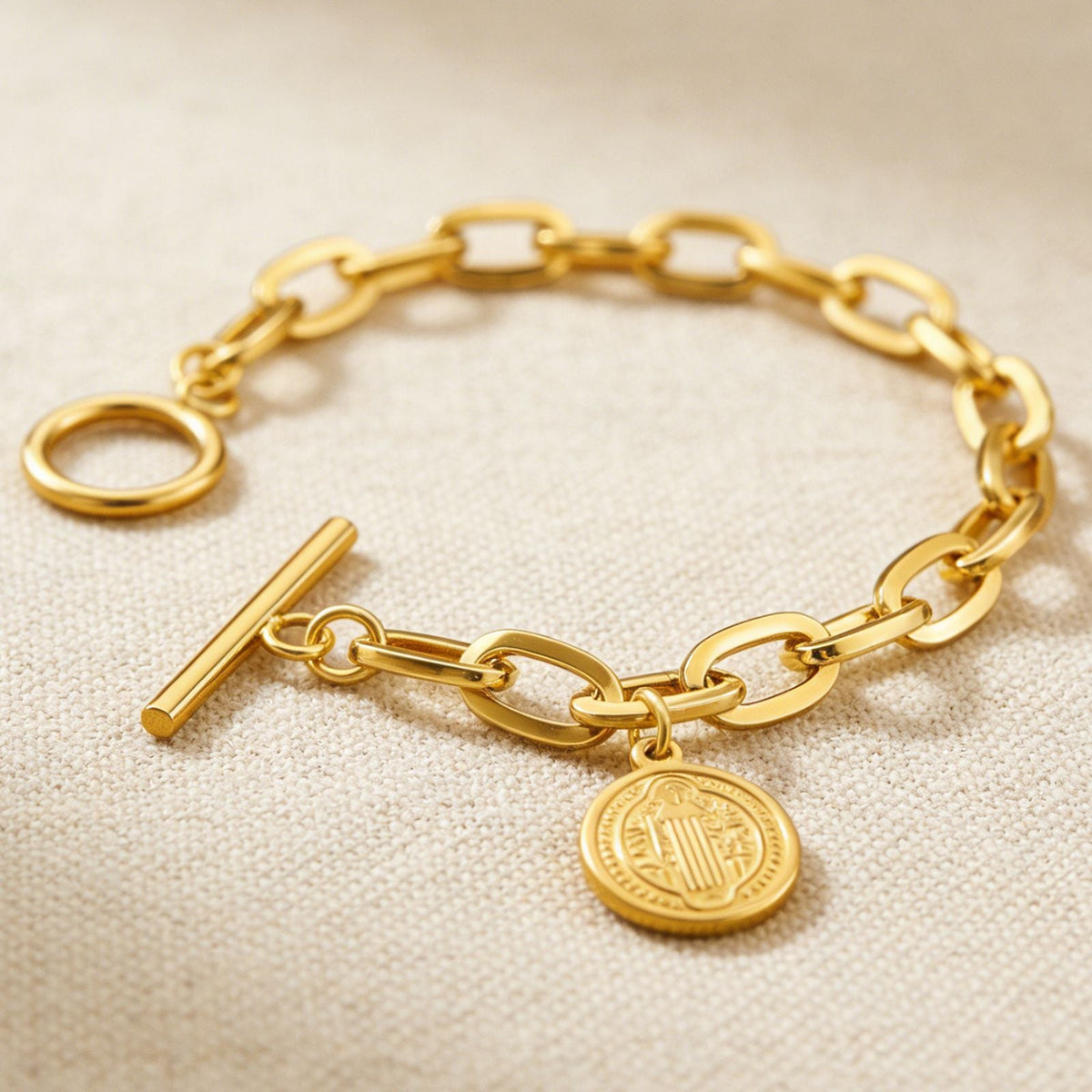 Bracelet à maillons pour femme avec pendentif unique