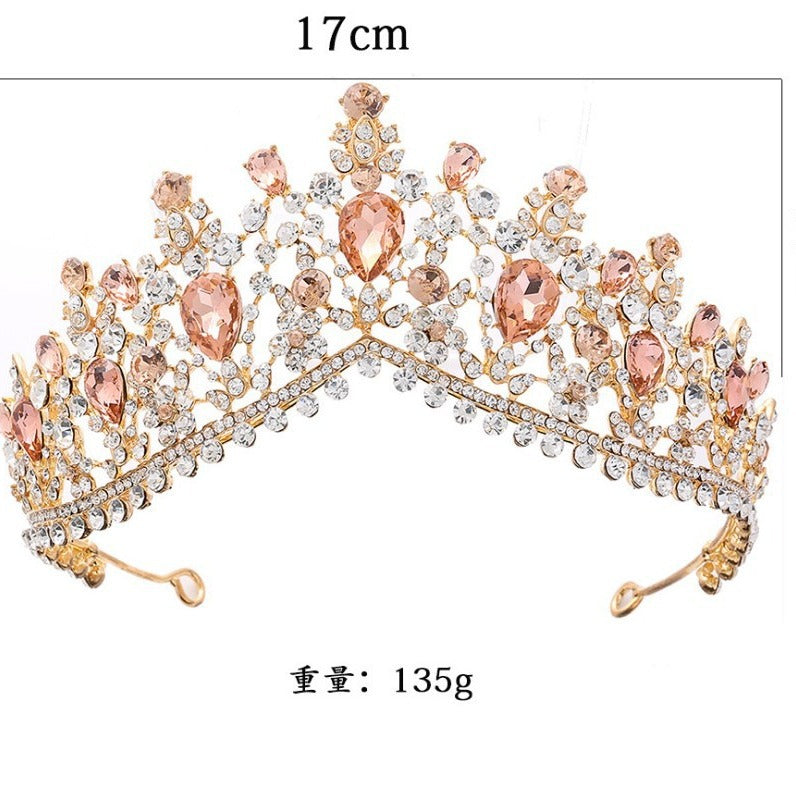 Diadème glamour pour femme avec strass et cristaux
