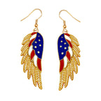 Boucles d'oreilles tongs avec cristaux et motif drapeau