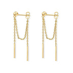 Boucles d'oreilles pour femme avec chaînes délicates et accents scintillants