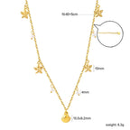 Collier pour femme avec pendentifs coquillages et étoiles