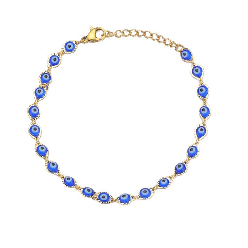 Bracelet à breloque mauvais œil