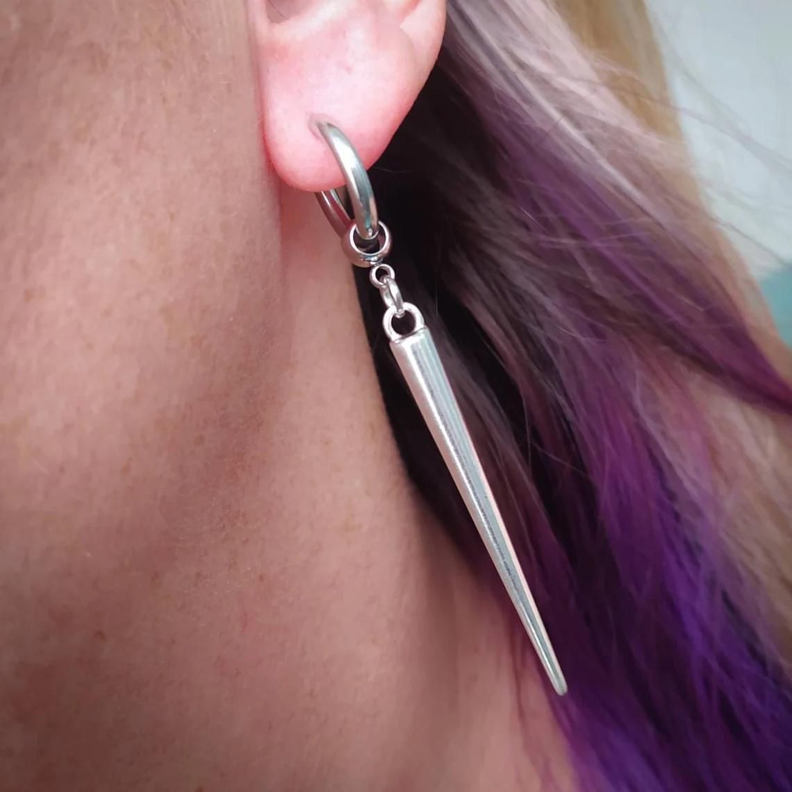 Boucles d'oreilles pendantes pointes