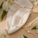 Collier pour femme avec accents de perles délicats et longueur réglable