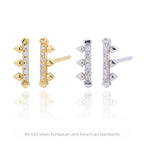 Boucles d'oreilles pour femme en argent sterling 925 design flèche