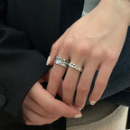 Bague pour femme au design texturé organique