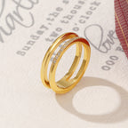 Bague élégante pour femme au design double