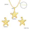 Parure de bijoux pour femme avec pendentif étoile et boucles d'oreilles