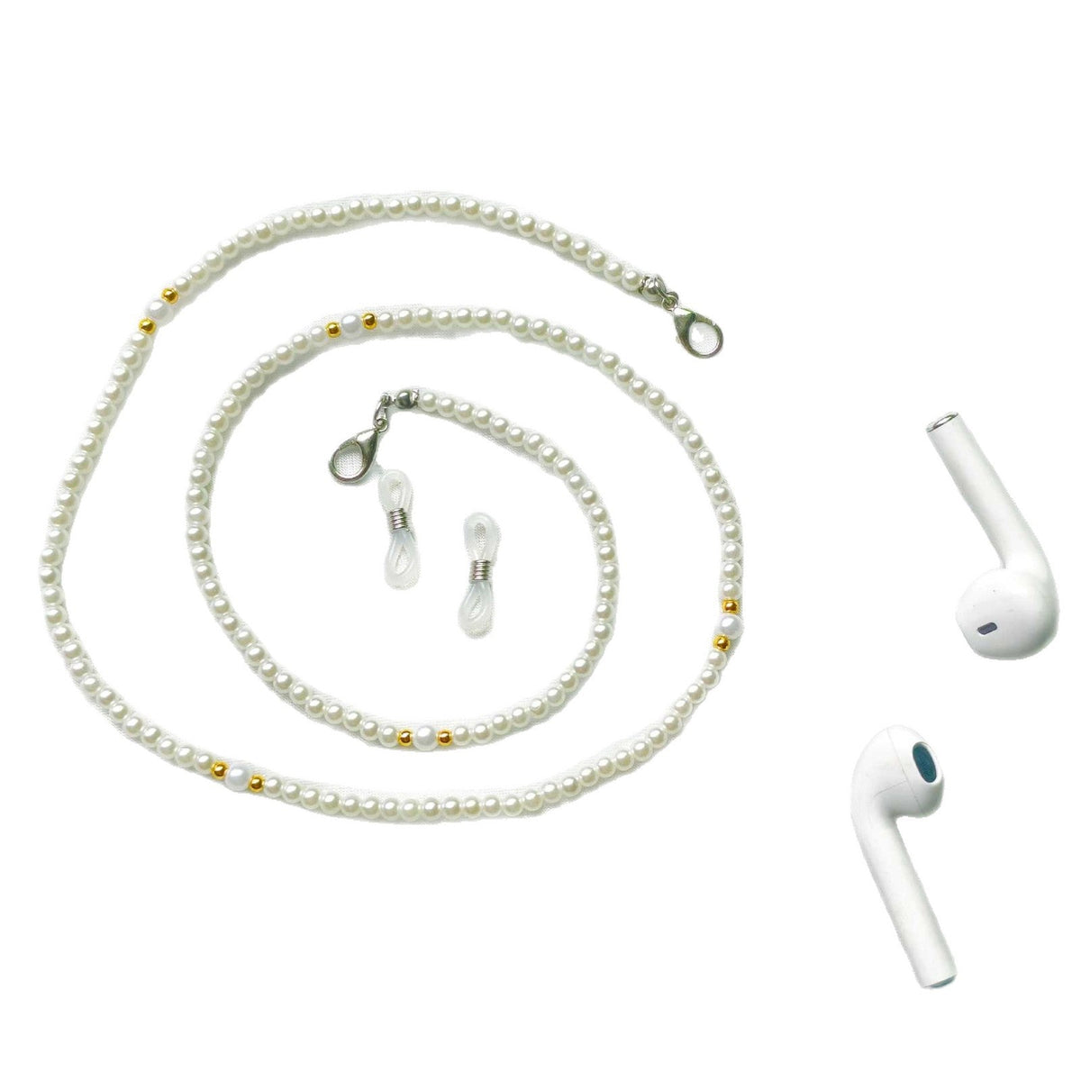 Collier de perles tendance avec accents dorés