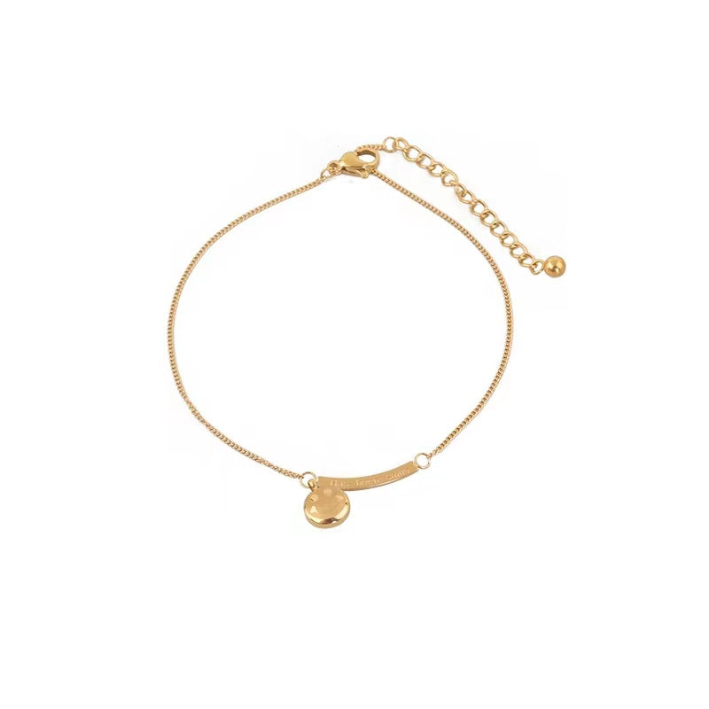 Bracelet à breloques minimaliste réglable pour femme
