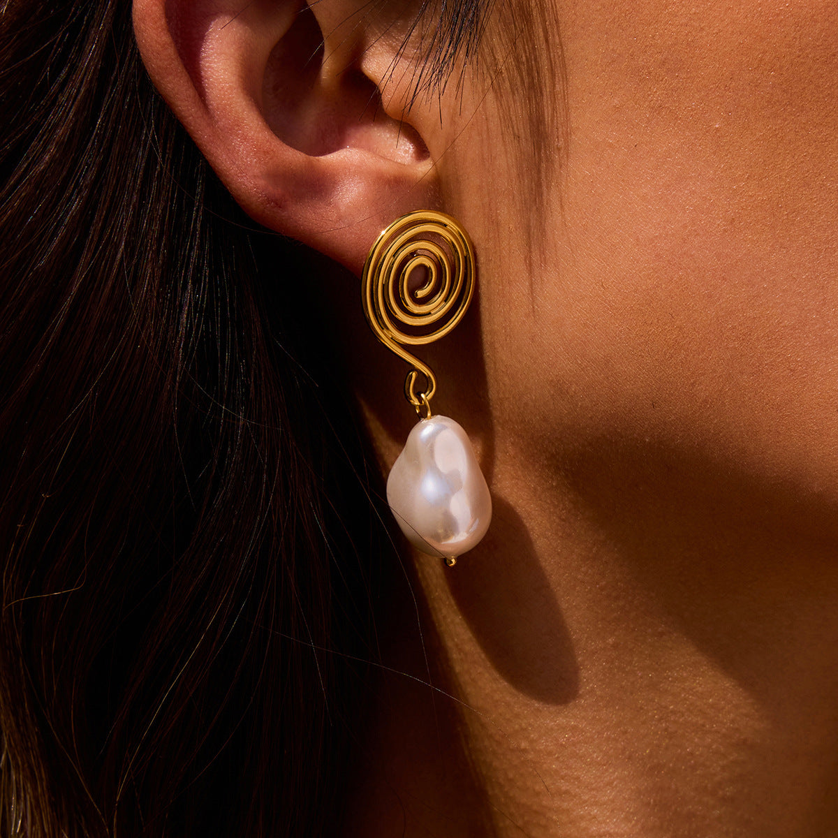 Boucles d'oreilles femme avec perles
